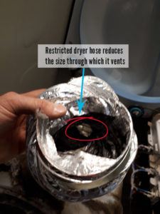 This is not the right transition hose to use on a dryer