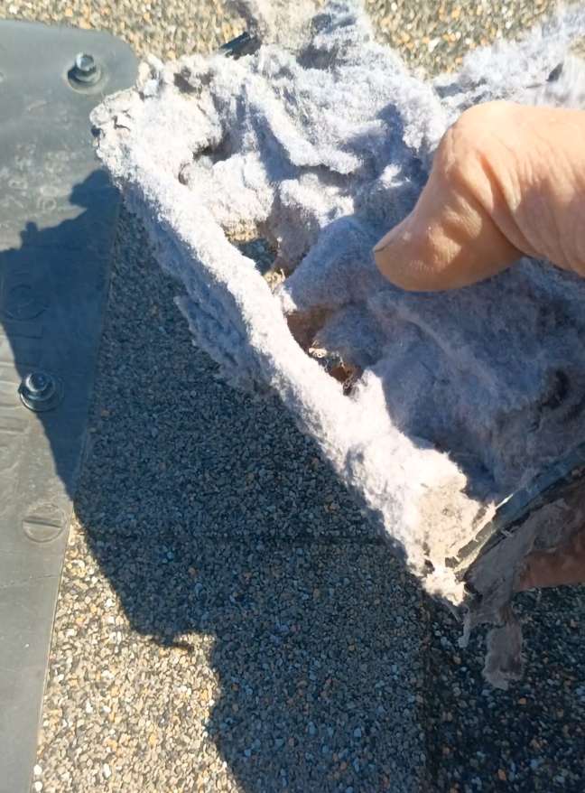 No wonder clothes take ages to dry, this screen prevents the lint from escaping and causes a blocked dryer vent on the roof.